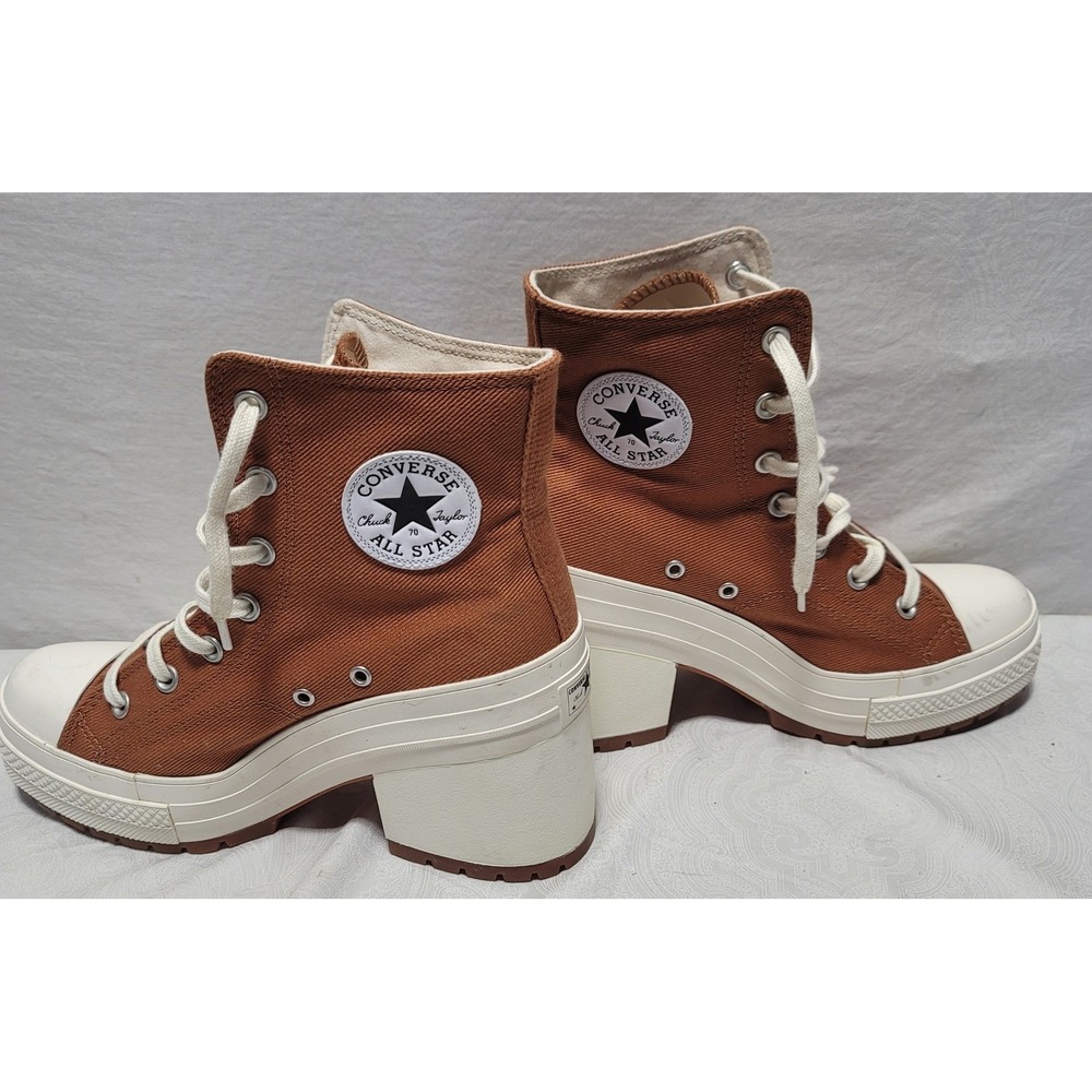 Converse Chuck Taylor All Star Platform Heeled Boots Canvas Lace Up Womens 9.5